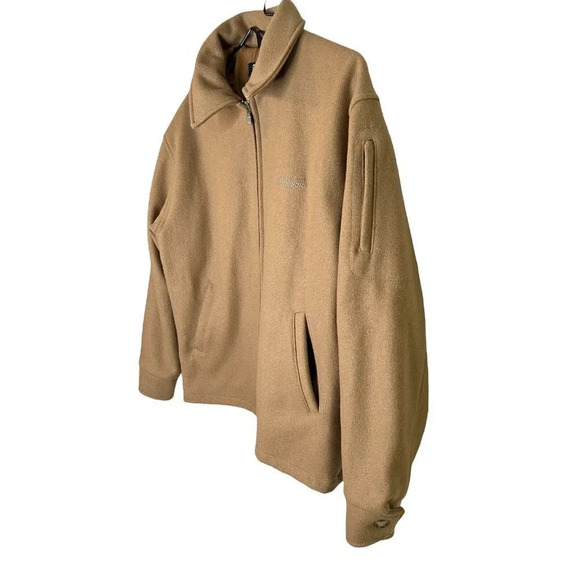 Microsoft Jacket Coat Mens Small Camel Tan Wool Blend Computer PC Software - Picture 3 of 15